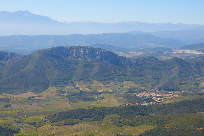 Queribus looks down on mountaintops across the Aude Valley