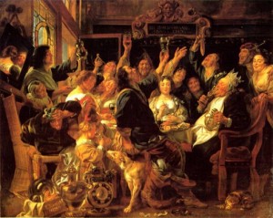 Feast of the bean king, by Jakob Jordaens (1593–1678). Wikimedia Commons