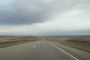 AB prairie, Highway 1, approaching Brooks, 19 Oct 2013