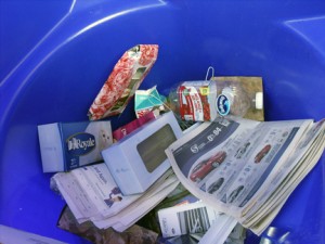 Recycling via blue box programs. Photo © William Mewes, via flickr & creative commons
